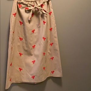 Vintage Linen Lobster Skirt